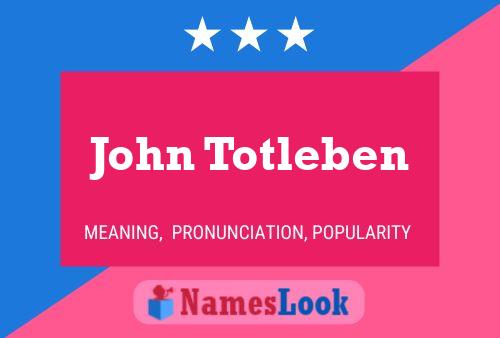 John Totleben Namensposter