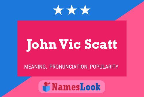 John Vic Scatt Namensposter