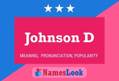 Johnson D Namensposter