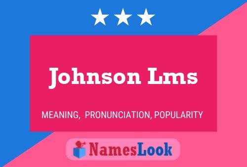 Johnson Lms Namensposter