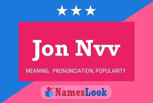 Jon Nvv Namensposter