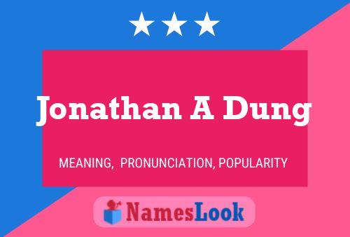 Jonathan A Dung Namensposter