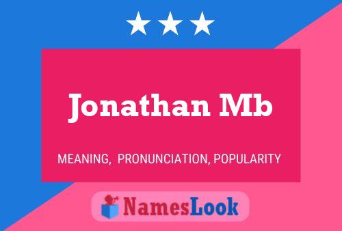 Jonathan Mb Namensposter