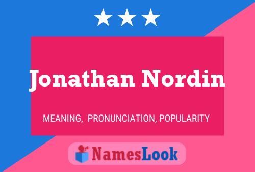 Jonathan Nordin Namensposter