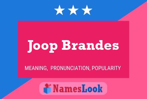 Joop Brandes Namensposter