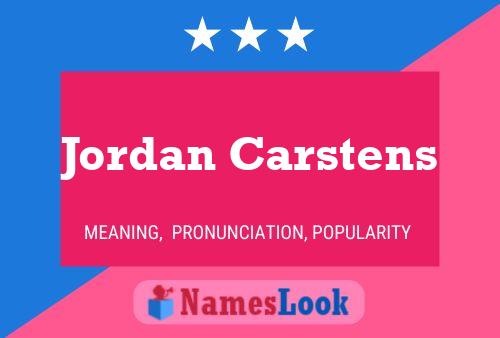 Jordan Carstens Namensposter