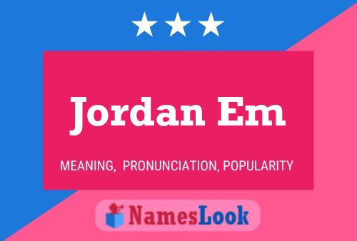 Jordan Em Namensposter