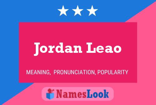 Jordan Leao Namensposter