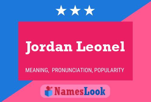 Jordan Leonel Namensposter