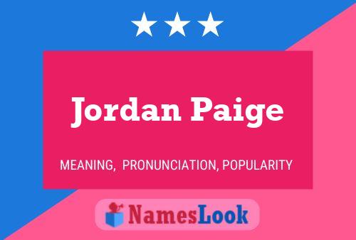 Jordan Paige Namensposter