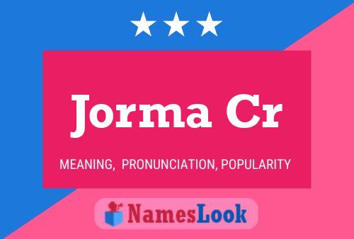 Jorma Cr Namensposter