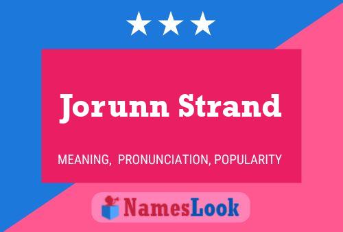 Jorunn Strand Namensposter