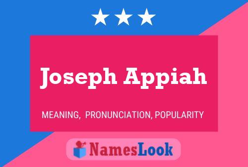 Joseph Appiah Namensposter