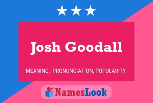 Josh Goodall Namensposter