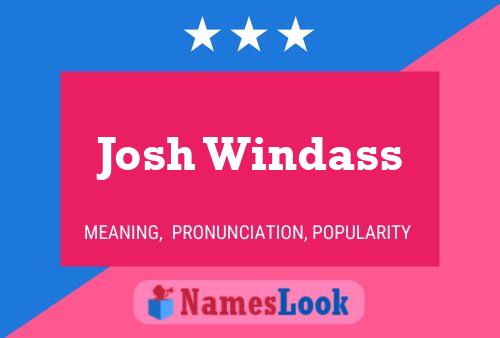 Josh Windass Namensposter