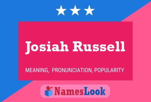 Josiah Russell Namensposter