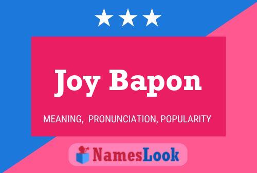 Joy Bapon Namensposter