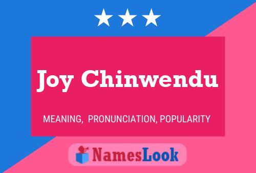 Joy Chinwendu Namensposter