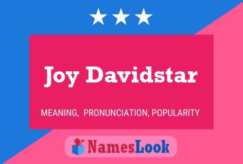 Joy Davidstar Namensposter