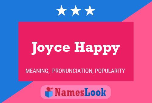 Joyce Happy Namensposter