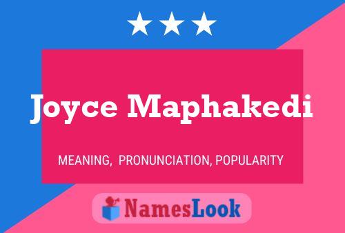 Joyce Maphakedi Namensposter