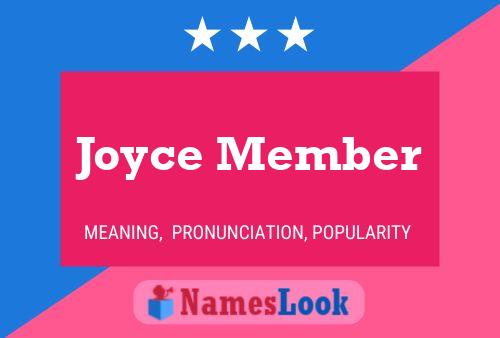 Joyce Member Namensposter