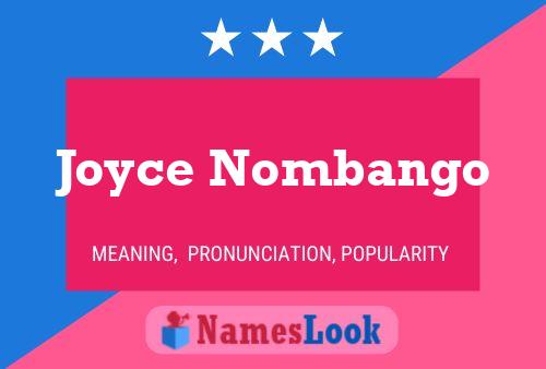 Joyce Nombango Namensposter