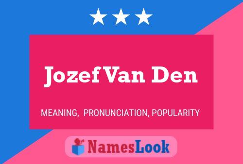 Jozef Van Den Namensposter