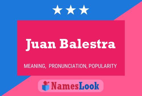 Juan Balestra Namensposter