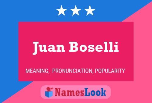 Juan Boselli Namensposter