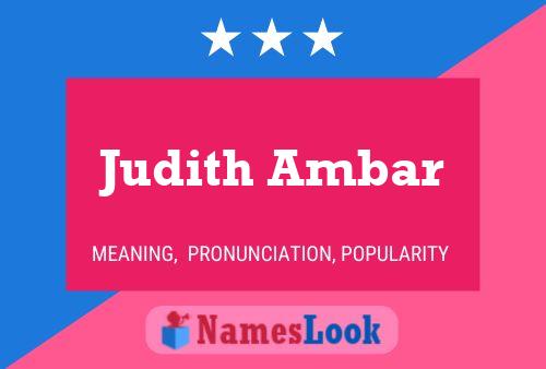 Judith Ambar Namensposter