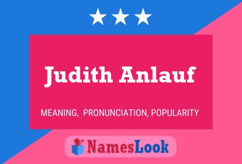 Judith Anlauf Namensposter