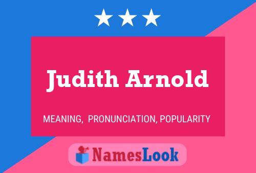 Judith Arnold Namensposter