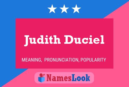 Judith Duciel Namensposter