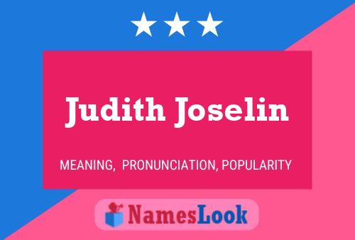 Judith Joselin Namensposter