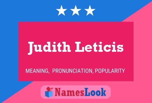 Judith Leticis Namensposter