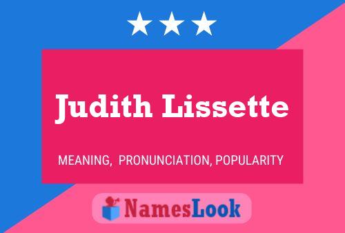 Judith Lissette Namensposter