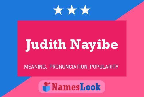 Judith Nayibe Namensposter