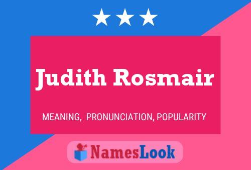 Judith Rosmair Namensposter