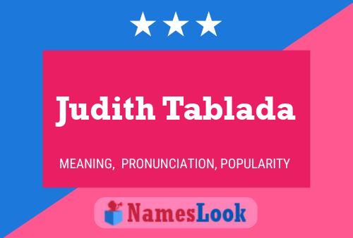 Judith Tablada Namensposter