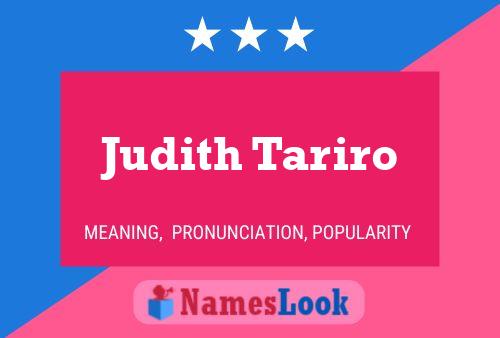 Judith Tariro Namensposter