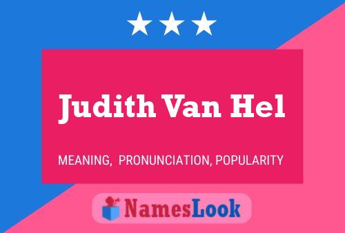 Judith Van Hel Namensposter