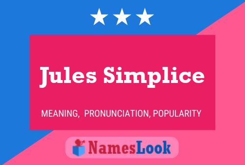 Jules Simplice Namensposter