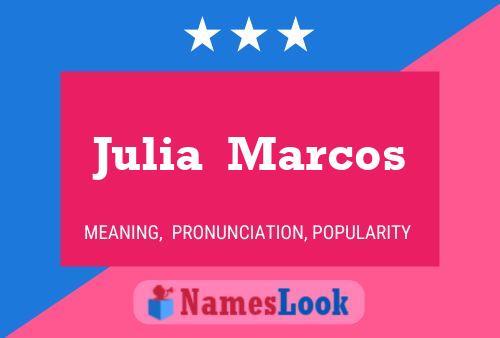 Julia  Marcos Namensposter