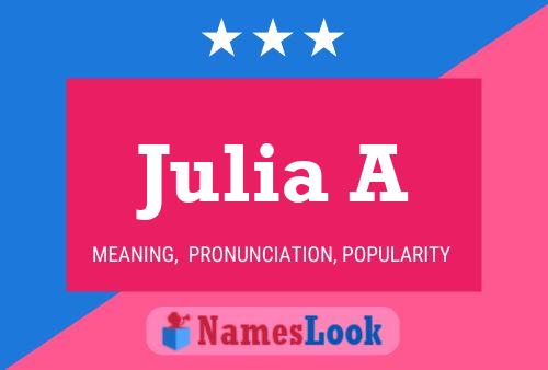 Julia A Namensposter