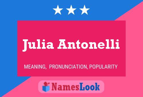 Julia Antonelli Namensposter