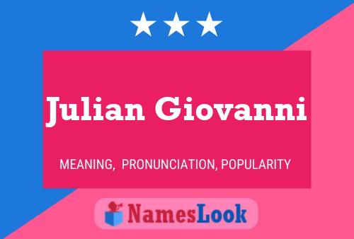 Julian Giovanni Namensposter