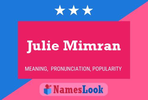 Julie Mimran Namensposter