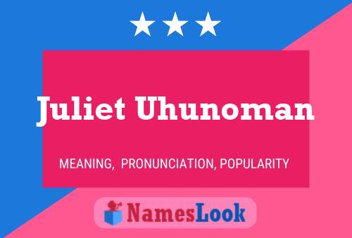 Juliet Uhunoman Namensposter