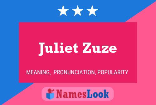 Juliet Zuze Namensposter